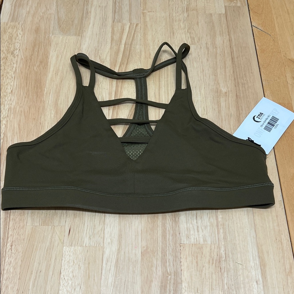 ZYIA Olive Grid Bra